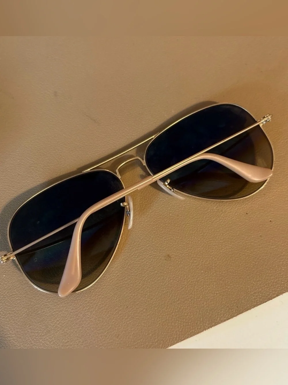 Ray Bans Aviator Metal Sunglasses in Gold - Women